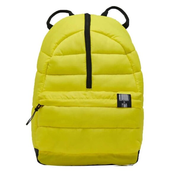 Superdry Puffer Middle Zip Montana Rucksack Backpack Padded Laptop Yellow Small - Picture 2 of 6